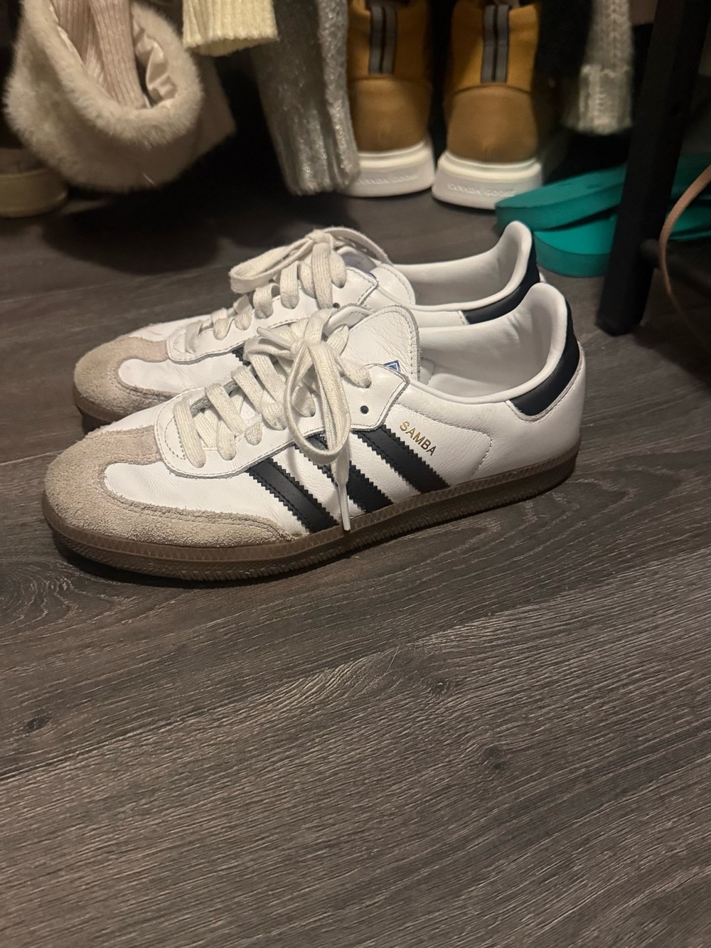 adidas White & black Samba Retro Sneakers - Picture 2 of 5